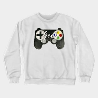 Hand Painted Watercolor Geek Game Controller Crewneck Sweatshirt